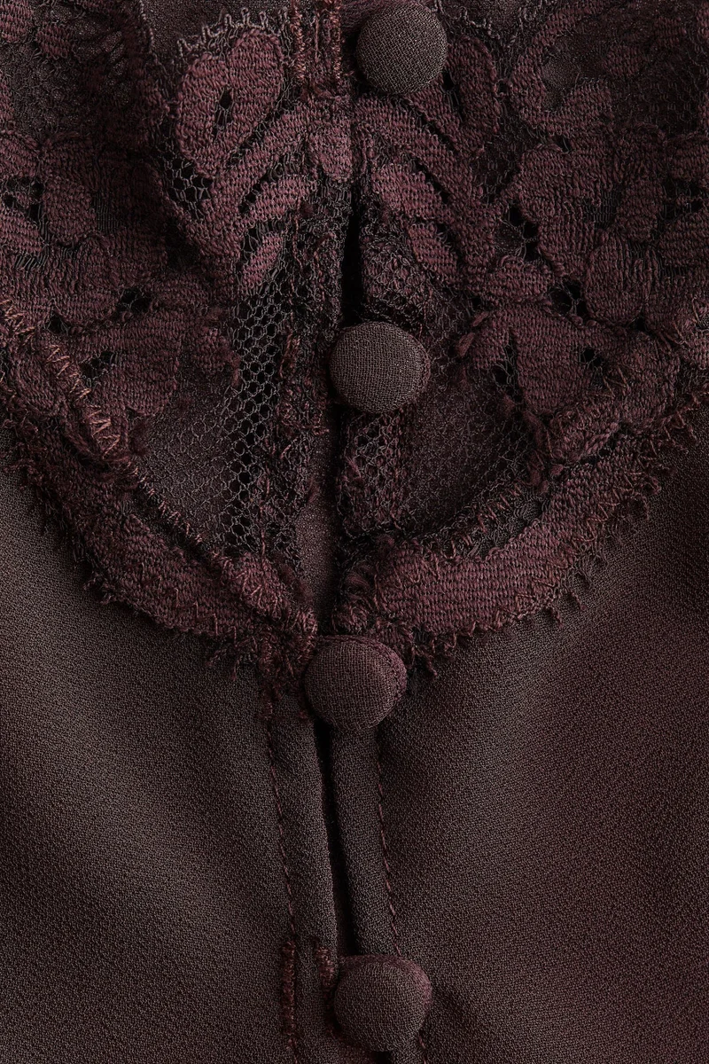 H&M Lace-trimmed strappy top